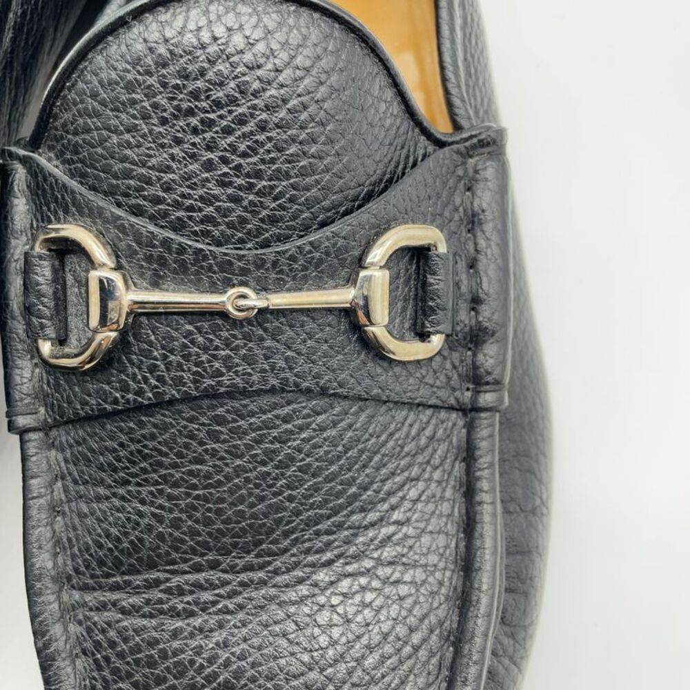 Gucci Gucci Men’s Horsebit Loafers - Black Pebbled Leather - Made in Italy - Picture 9 of 9